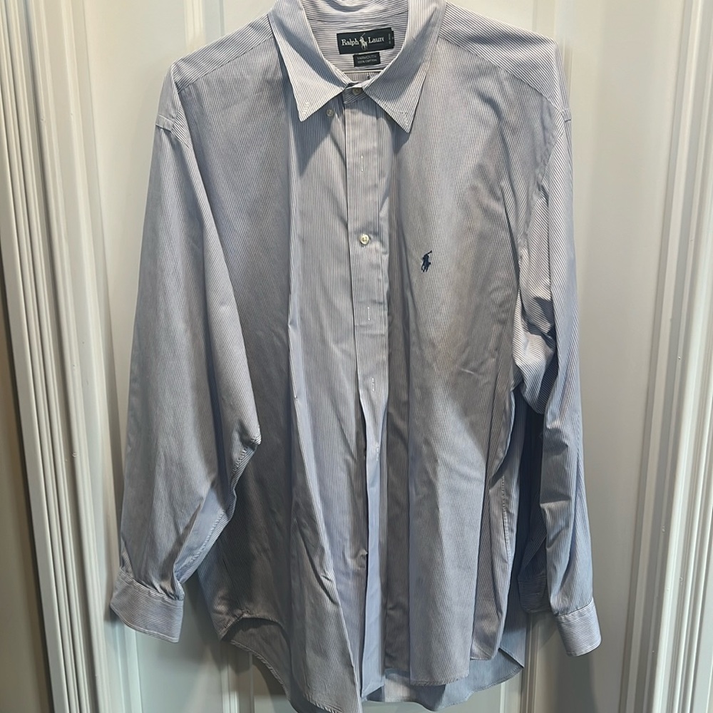 Ralph Lauren fine blue pinstripe dress shirt